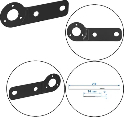 Produktbild von Steckdosenhalter PKW & Anhänger – Halterung AHK 7/13-polig Metall schwarz