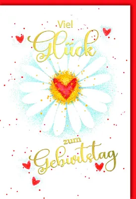 Produktbild von Geburtstag - Glückwunschkarte im Format 11,5 x 17 cm mit Umschlag