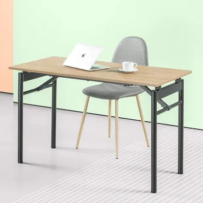 Produktbild von Famanu Bürotisch 119x60x74cm - Klappbarer Tisch aus Metall und Holz