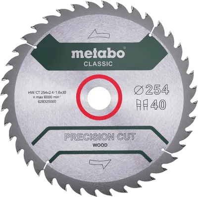 Image de Metabo PrecisionCutClassic 254x30 40WZ 20°, 628325000