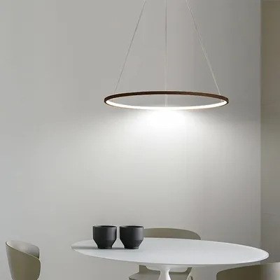 Obrázek produktu pro LED závěsné svítidlo Lustr do jídelny Stropní svítidlo stmívatelné 60 cm kulaté 34 W Barva kávy