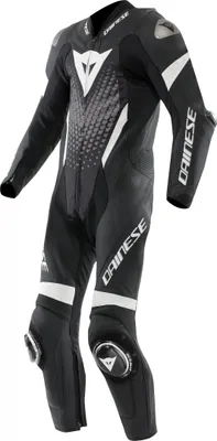 Obrázok produktu pre Jednodielna kožená motocyklová kombinéza Dainese Laguna Seca 6 S26, čierno-biela, veľkosť 46