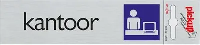 Produktbild von Aluminium-Büroschild - 165x44 mm selbstklebend.