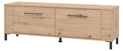 Produktbild von Nazzaro - TV-Möbel, 157x40x52h cm Braun Eiche mit Astknoten, 1 Ablage