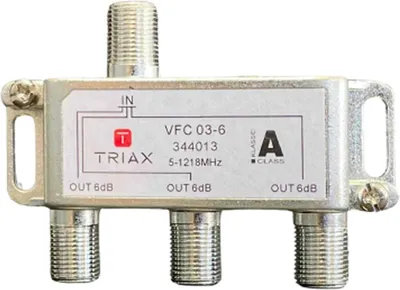 Obrázok produktu pre TRIAX 3-násobný rozdeľovač, 1,2 GHz, 5,5 dB, 1 ks.