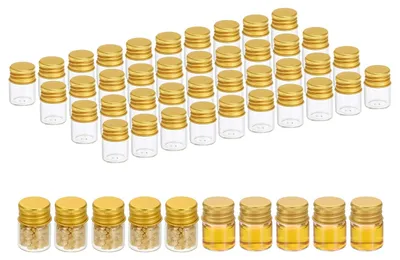 Immagine prodotto di Solidchoice - Set di 50 piccoli flaconi di vetro da 5 ml con tappi
