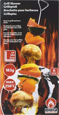 Produktbild von Grillspieße 6 Stück Edelstahl Spieße BBQ Barbecue Grill Fleisch Gemüse
