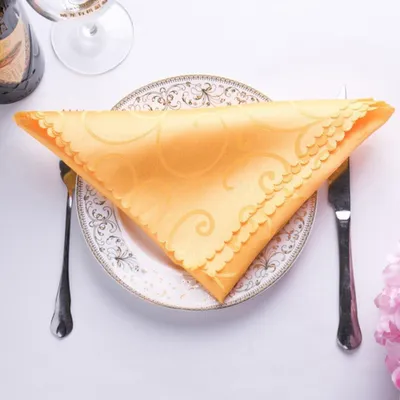 Produktbild von Jacquard-Stoffservietten Set von 12, 48 x 48 cm, wiederverwendbar für Feste