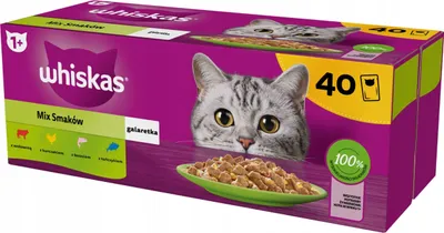 Produktbild von Whiskas Mokra Karma Dla Kota Mix Smaków W Galaretce Saszetki 40X85 G