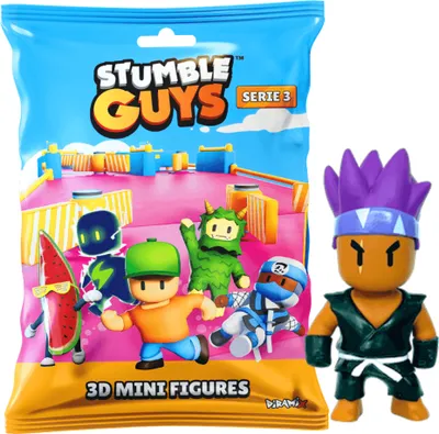 Produktbild von Stumble Guys 3D Sammelfiguren Serie 3 - Chrome Crystal - Figur 7. Dark Firefist