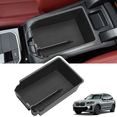 Immagine prodotto di Contenitore portaoggetti per la console centrale, compatibile con BMW X3 G01/X4 G02/iX3, modelli dal 2019 al 2024, realizzato in ABS e silicone