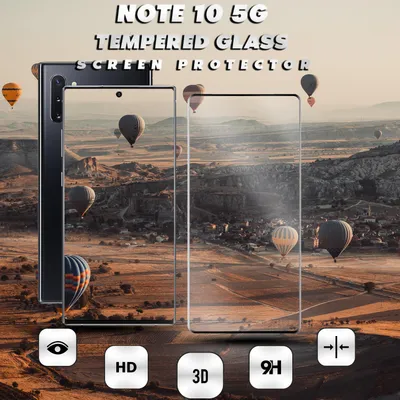 Zdjęcie produktu dla 1-pak Samsung Galaxy Note 10 5G Szkło ochronne na ekran - Szkło hartowane 9H - Super jakość 3D