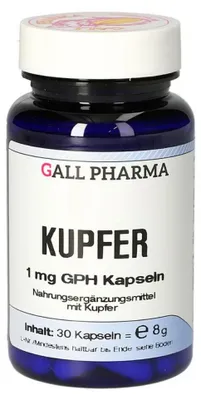 Zdjęcie produktu dla GALL PHARMA, preparat miedzi 1 mg, kapsułki, 30 kapsułek
