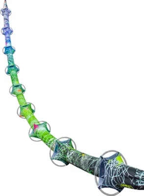 Produktbild von 7,5m PSYWORK Schwarzlicht Deko Tentakel "Neon Halloween Spiderweb", Ø 25cm