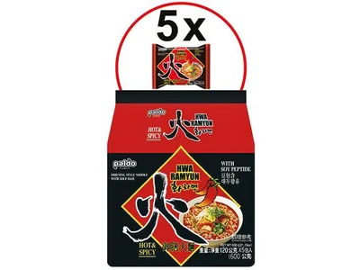 Produktbild von Paldo Hwa Ramyun Ramen Nudeln Hot&Spicy 600g