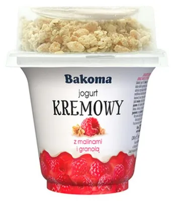 Zdjęcie produktu dla Jogurt Kremowy malina z granolą 230g