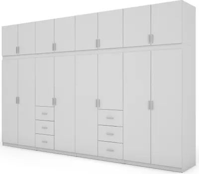 Zdjęcie produktu dla Meblast | Szafa 380x240 cm - Szafa z drzwiami przesuwnymi | Biały | Elegancka, praktyczna