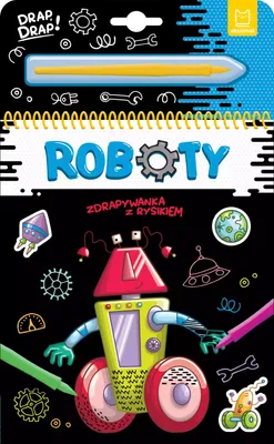 Obrázek produktu pro Roboty. Zdrapywanka z rysikiem dla dzieci