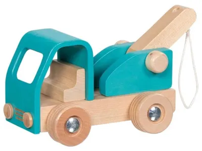 Produktbild von Goki Holz Abschleppwagen Spielzeugauto für Kinder - robust und sicher