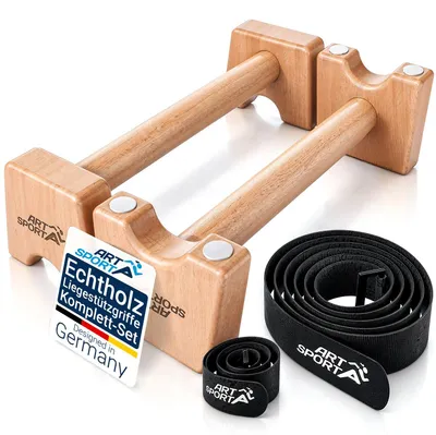 Produktbild von ArtSport Liegestützgriffe aus Holz L - Calisthenics, Parallettes, Liegestützen