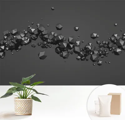 Obrázek produktu pro Samolepicí fototapeta – 152 x 104 cm – tapeta – nástěnná tapeta – nástěnné obrazy – samolepicí fólie – dekorativní fólie – tapetová fólie – stěna – dekorace – obývací pokoj – černé hrudky