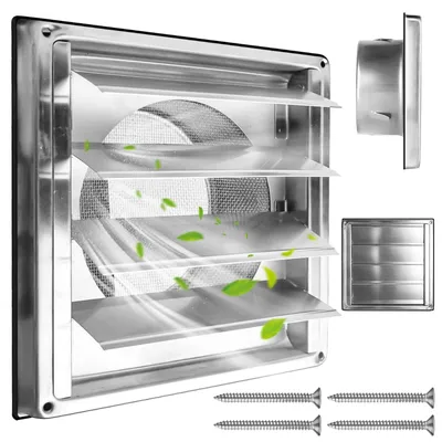 Immagine prodotto di Griglia di ventilazione da 125 mm – Protezione resistente agli agenti atmosferici e anti-insetti per condotti di ventilazione