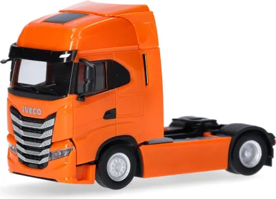 Produktbild von Herpa LKW Iveco S-Way Solozugmaschine 2achs, Miniatur im Maßstab 1:87, Sammlerstück, Germany, Kunststoff, Farbe: tieforange