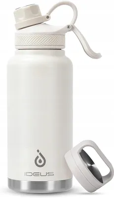 Produktbild von Ideus Thermosflasche mit Strohhalm 355ml, 2 Deckel