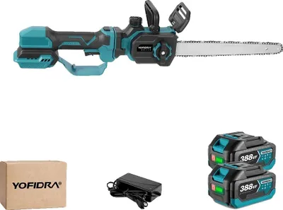 Obrázek produktu pro Elektrická řetězová pila, bezkartáčový motor, teleskopická lišta, 2 baterie