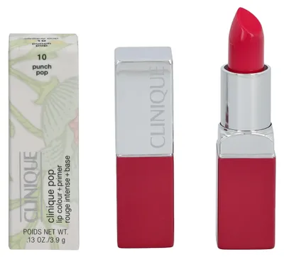 Obrázek produktu pro Clinique Pop Lip Colour + Primer, Růžová, Punch Pop, 1 barva/barev, Hydratující, Vyhlazující, Krémová, Ricinus Communis (Castor) Seed Oil, Diisostearyl Malate, Trioctyldodecyl Citrate, Lanolin Oil,...