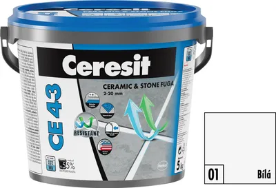 Zdjęcie produktu dla Fuga Ceresit CE 43 Grand'Elit White, 5 kg