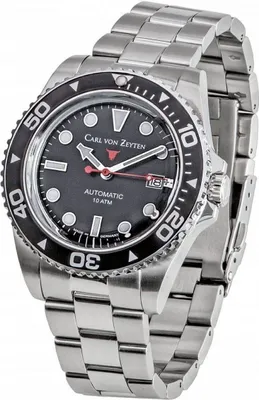 Produktbild von Carl von Zeyten Herren Armbanduhr NO. 30 45 mm Datum auf dem Zifferblatt Armband Edelstahl CVZ0030BKMB