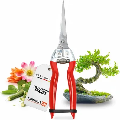 Produktbild von Ausdünnschere 20,3 cm, Bypass-Schere für Bonsai & Blumen, spitz zulaufende Klingen, rutschfester Griff, präzises Auslichten