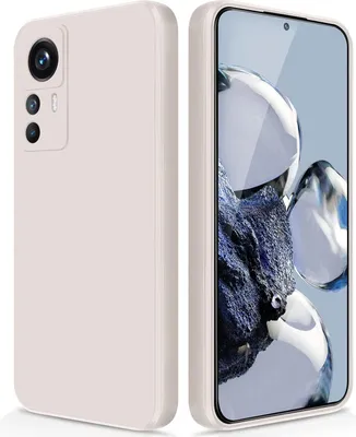 Produktbild von Silikon Hülle für Xiaomi 12T/12T Pro/Redmi K50 Ultra Flüssigsilikon Dünn Gel Gummi Matt Kratzfeste Schutzhülle Weiß