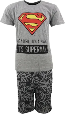 Image de Pyjama à manches courtes DC Comics Superman pour enfants – Gris / 134