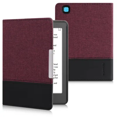 Produktbild von kwmobile Hülle kompatibel mit Kobo Aura Edition 2 - Canvas eReader Schutzhülle Cover Case - Dunkelrot Schwarz