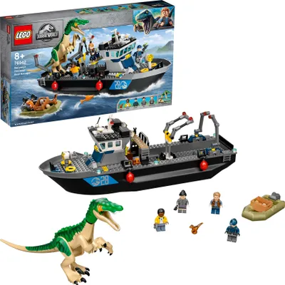 Zdjęcie produktu dla LEGO Jurassic World Barionyks i ucieczka łodzią, Zestaw do budowania, 8 lat(a), Plastik, 0 szt., 885 g