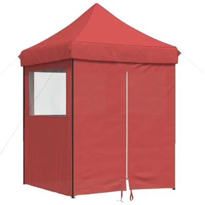 Productafbeelding van Partytent inklapbaar pop-up met 4 zijwanden bordeauxrood
