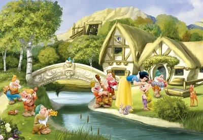 Zdjęcie produktu dla Disney fototapeta Królewna Śnieżka zielonym - 610962 - 368 x 254 cm