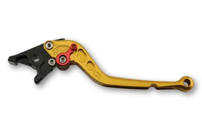 Produktbild von Bremshebel LSL R16R mit ABE lang für Honda CBR RR Fireblade SP CB R RA 600 / 1000 ccm Bj. 2008 - 2019, Farbe Hebel:gold, Farbe Versteller:rot