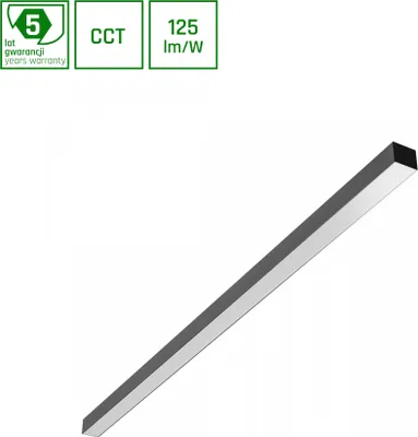 Productafbeelding van Spectrum LED ALLDAY BASIC plafondlamp, 120 cm, 20/30/40W, 5000lm, zwart, 115°, 230V, IP20, 2700-6000K (kleurtemperatuur instelbaar)