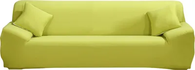 Produktbild von ele ELEOPTION Sofahusse Stretchhusse Sofabezug  Polyester Rippstrick (Hellgrün, 4 Sitzer für Sofalänge 220-300cm)