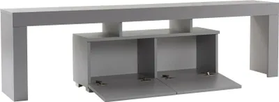 Image de Andarna - Meuble TV, 180x31x50h cm Gris, 2 Étagères