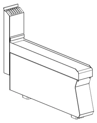 Produktbild von KBS Neutralelement 100x650x295 ohne Schublade Edelstahlkorpus