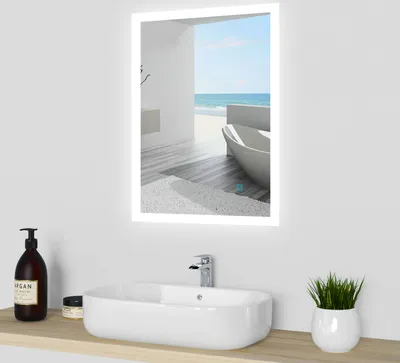 Produktbild von Wandspiegel 80×60 cm LED Spiegel mit Touch Wandspiegel mit LED Beleuchtung CE IP44
