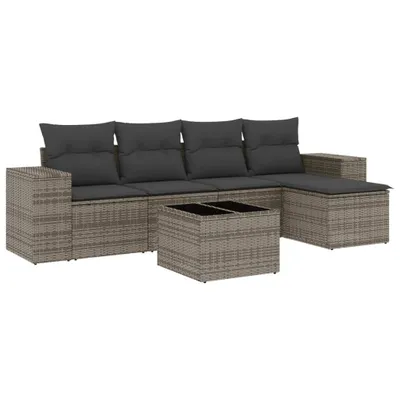 Obrázok produktu pre VidaXL 3222499, Tmavo šedá, Ratan, Temperované sklo, 110 kg, dospelí a deti, 550 mm, 550 mm