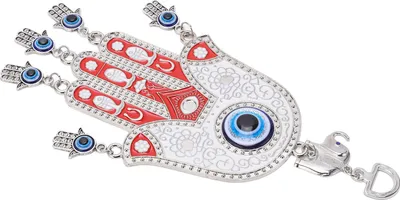 Image de Œil Bleu Hamsa, T��rque Bleu Evil Eye Hamsa Décoration murale Evil Eye Charm Amulette de protection Home Business Gl��cksbringer