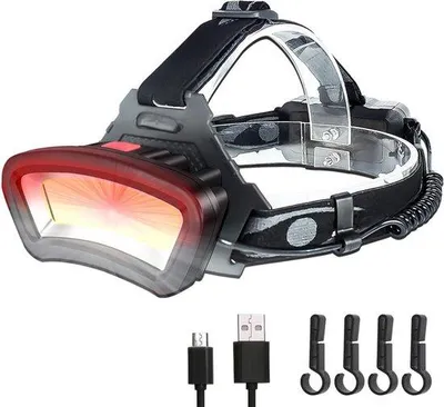 Image de Lampe frontale rouge militaire