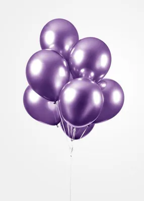 Produktbild von 10 Chrome Luftballons in Violett 30cm
