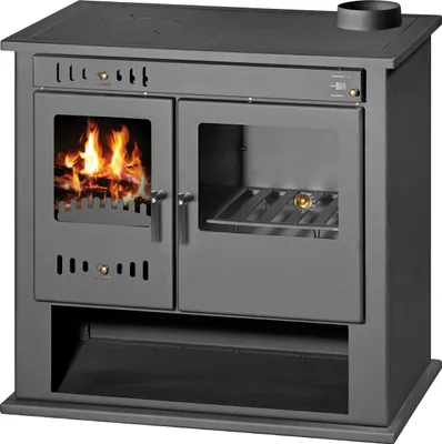 Produktbild von Kaminofen Küchenofen Holzherd BImSchV II Victoria Schwarz 9.1 kW